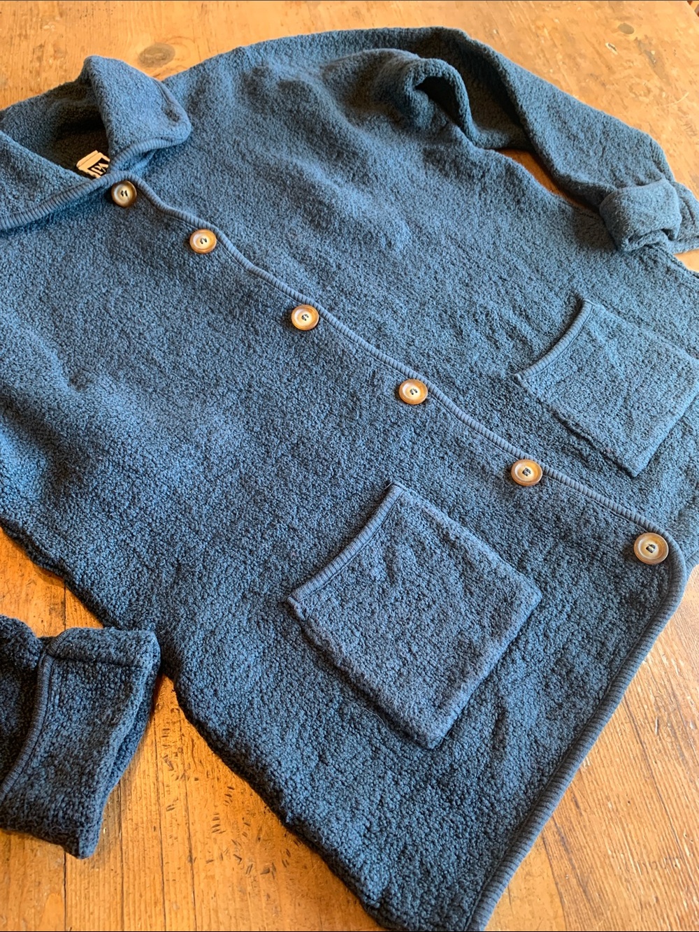 PA Company 1990’s Women’s Navy Blue Button-Up Cotton Cardigan - Picture 15 of 16